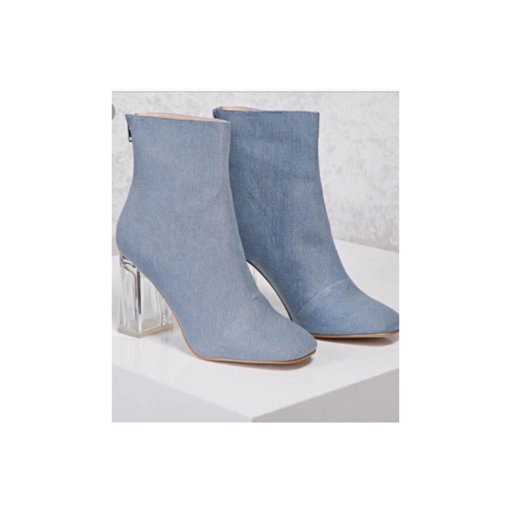 Denim boots
